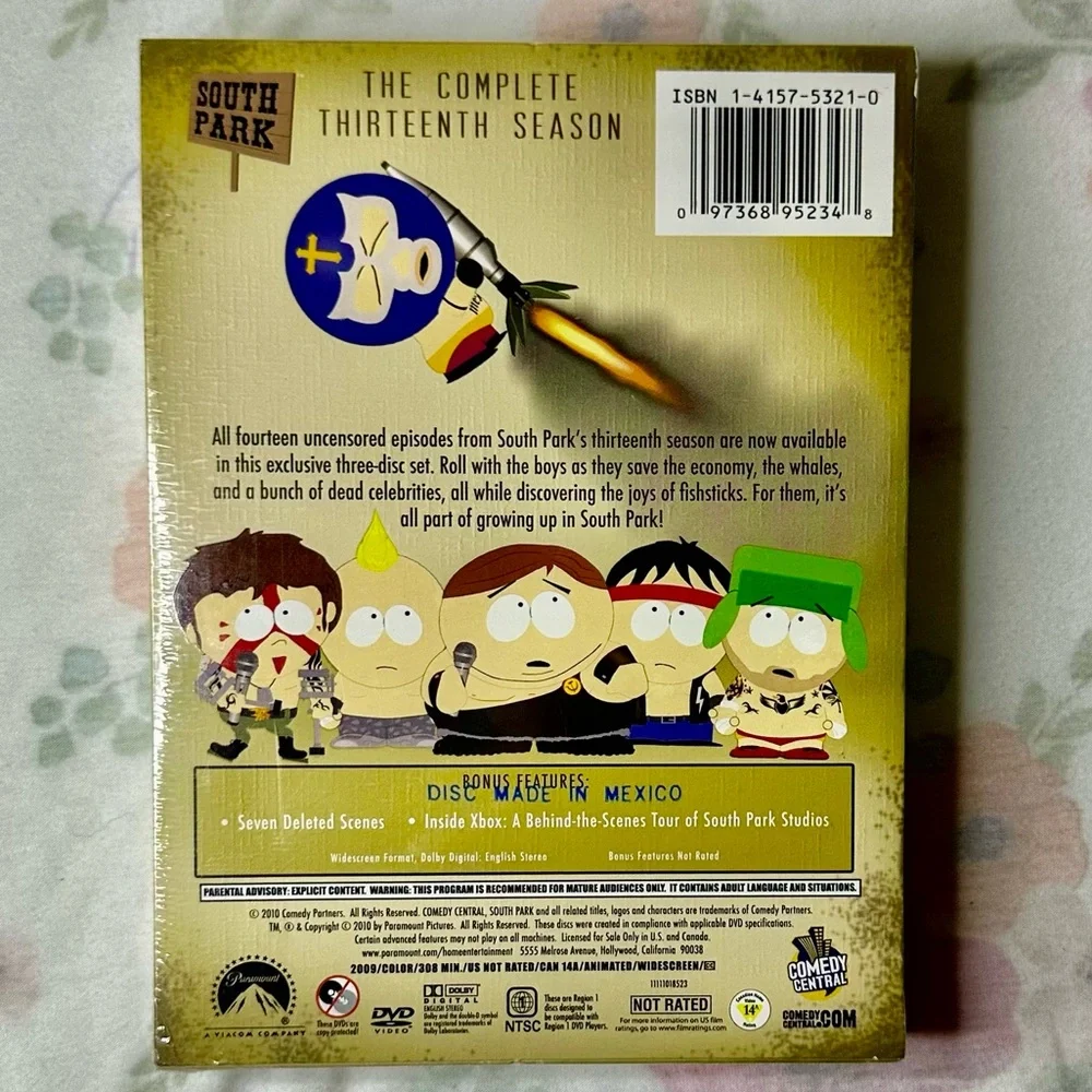 South Park Complete Thirteenth Season 13 DVD Box w/ Deleted Scenes 1st Print New - Picture 2 of 4